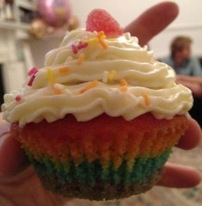 Rainbow cupcake
