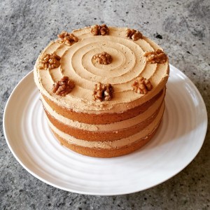 Coffee and walnut cake