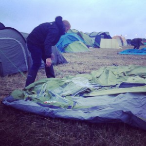 Rainy camping