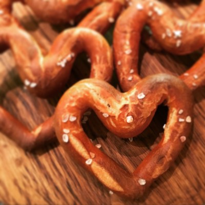 Heart pretzels