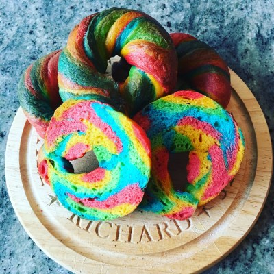 Rainbow bagels