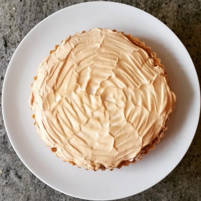 Pina colada meringue pie