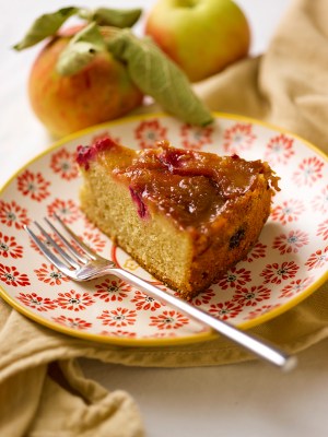 Apple & Blackberry Upside Down Cake
